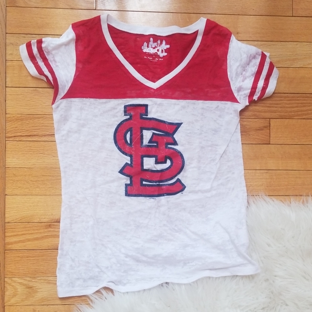 St. Louis Cardinals Distressed Ladies Tee